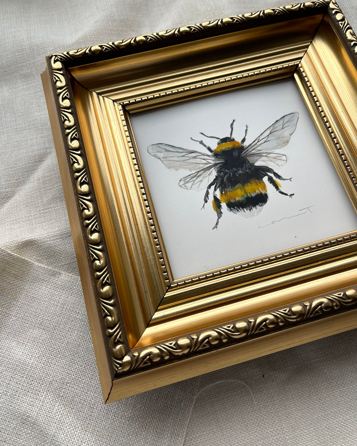 'Bold Bee' Bumble Bee Framed