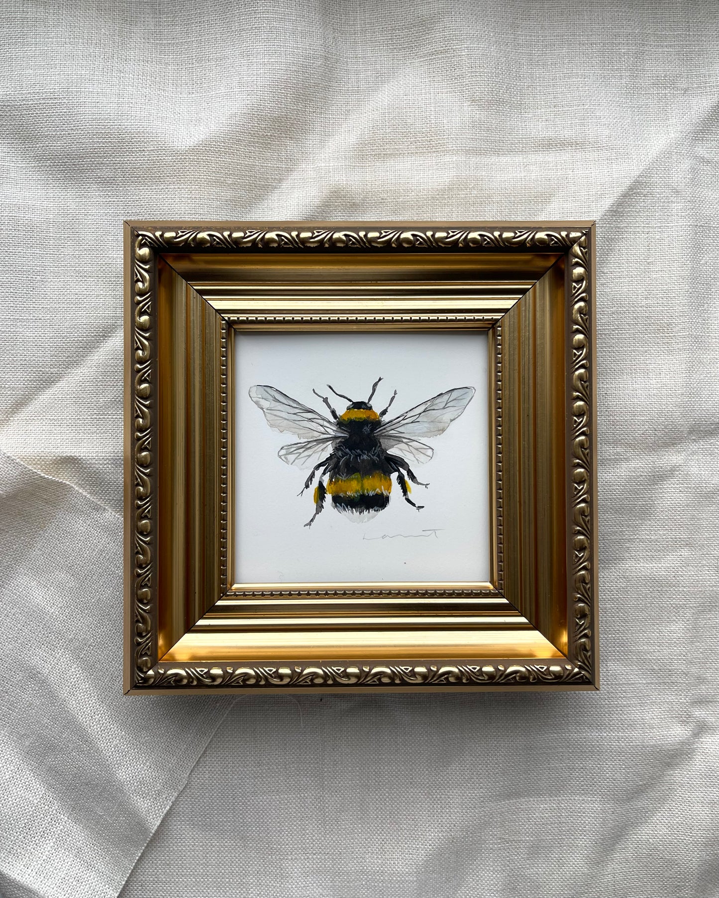 'Bold Bee' Bumble Bee Framed