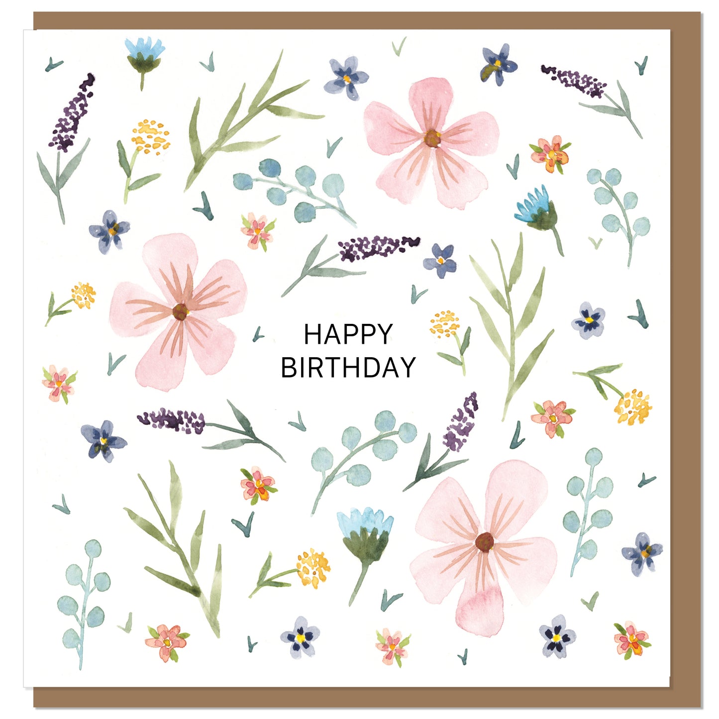 Happy Birthday Flowers Card