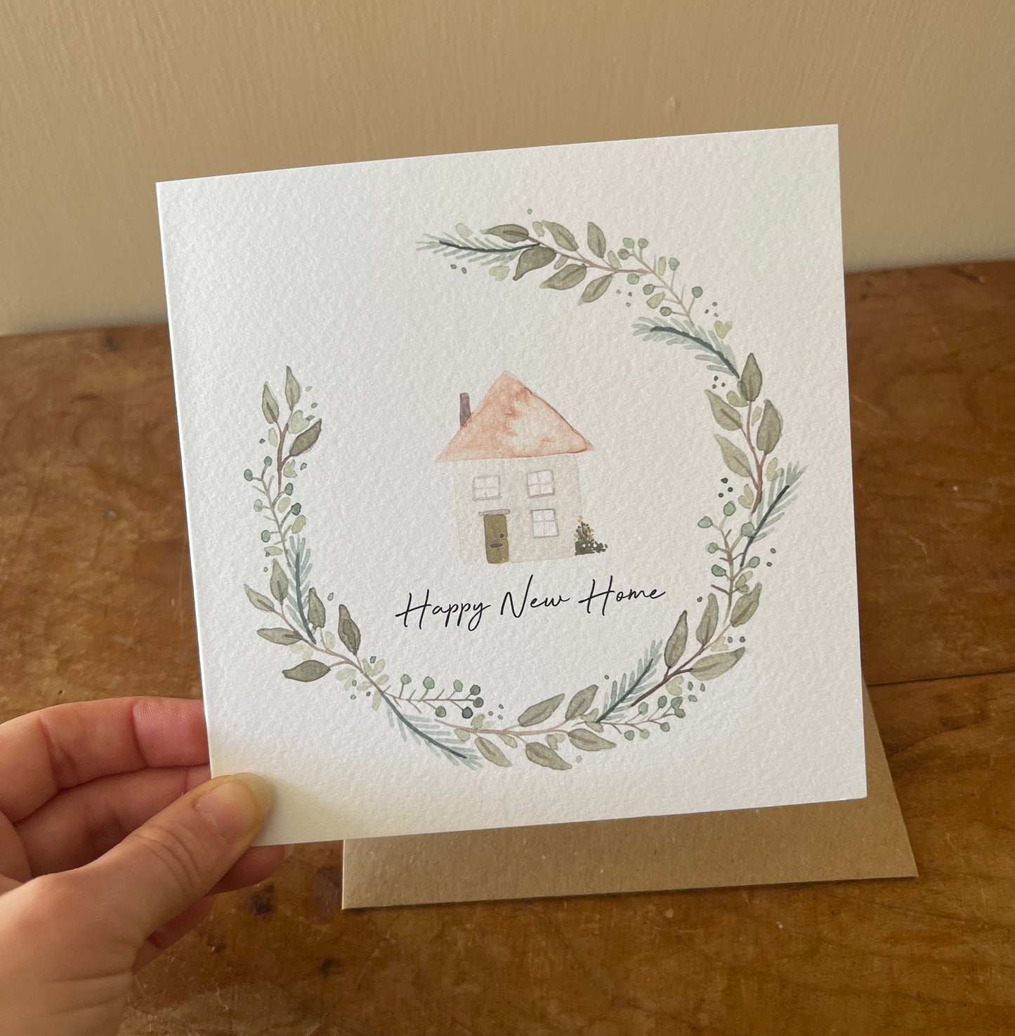 New Home Card Watercolour Botanical Design