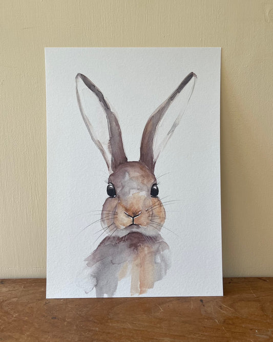 Rabbit Watercolour Print
