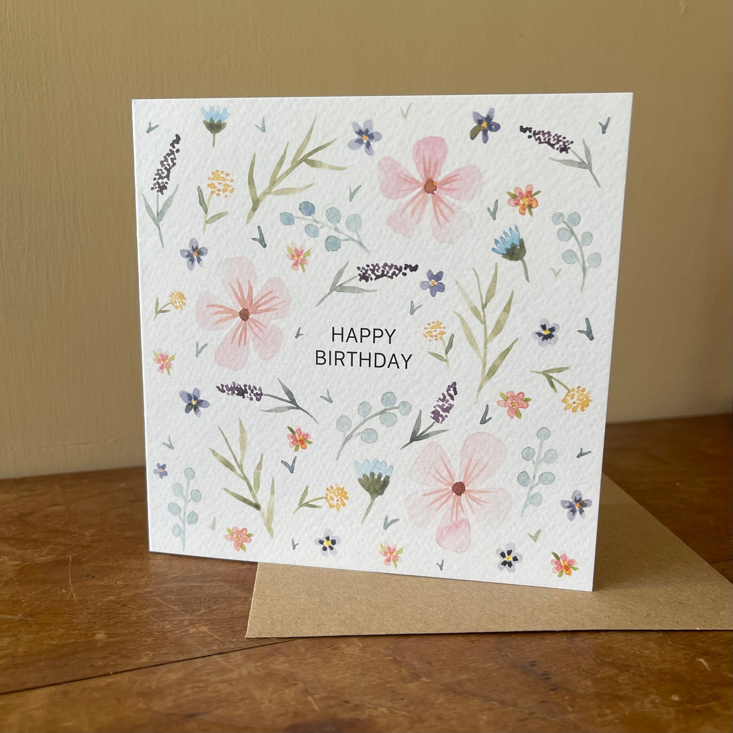 Happy Birthday Flowers Card