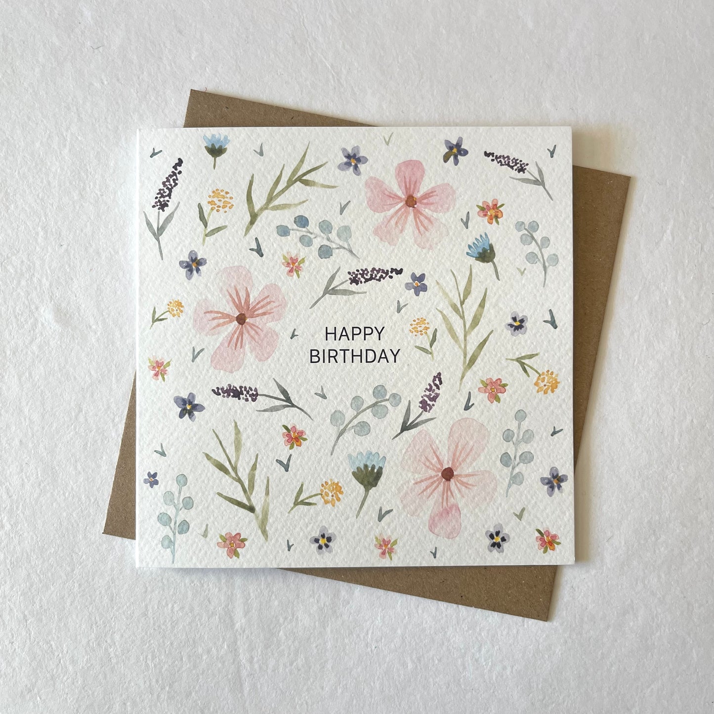 Happy Birthday Flowers Card