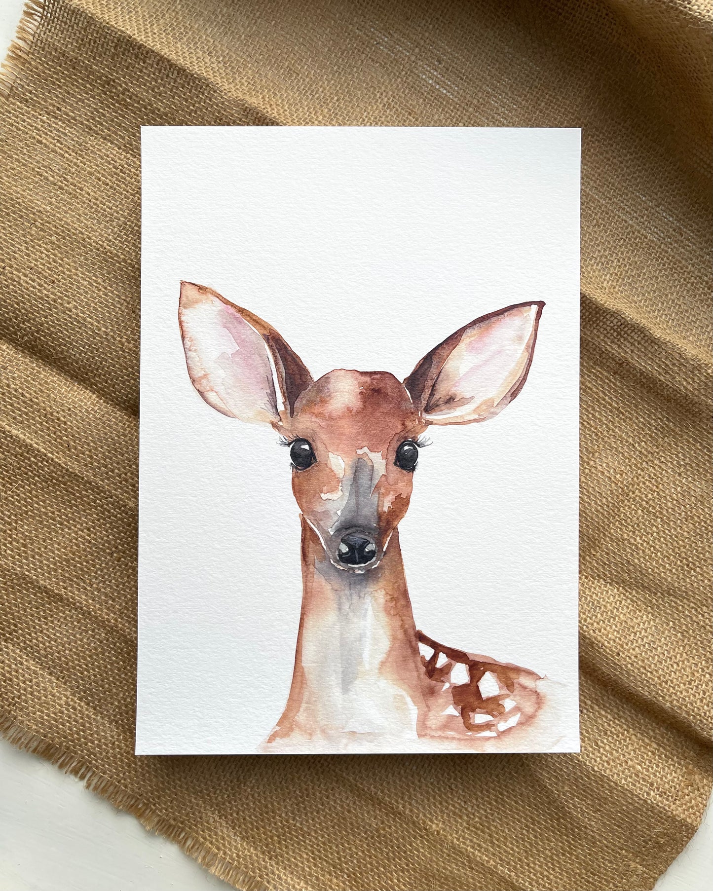 Fawn Watercolour Print