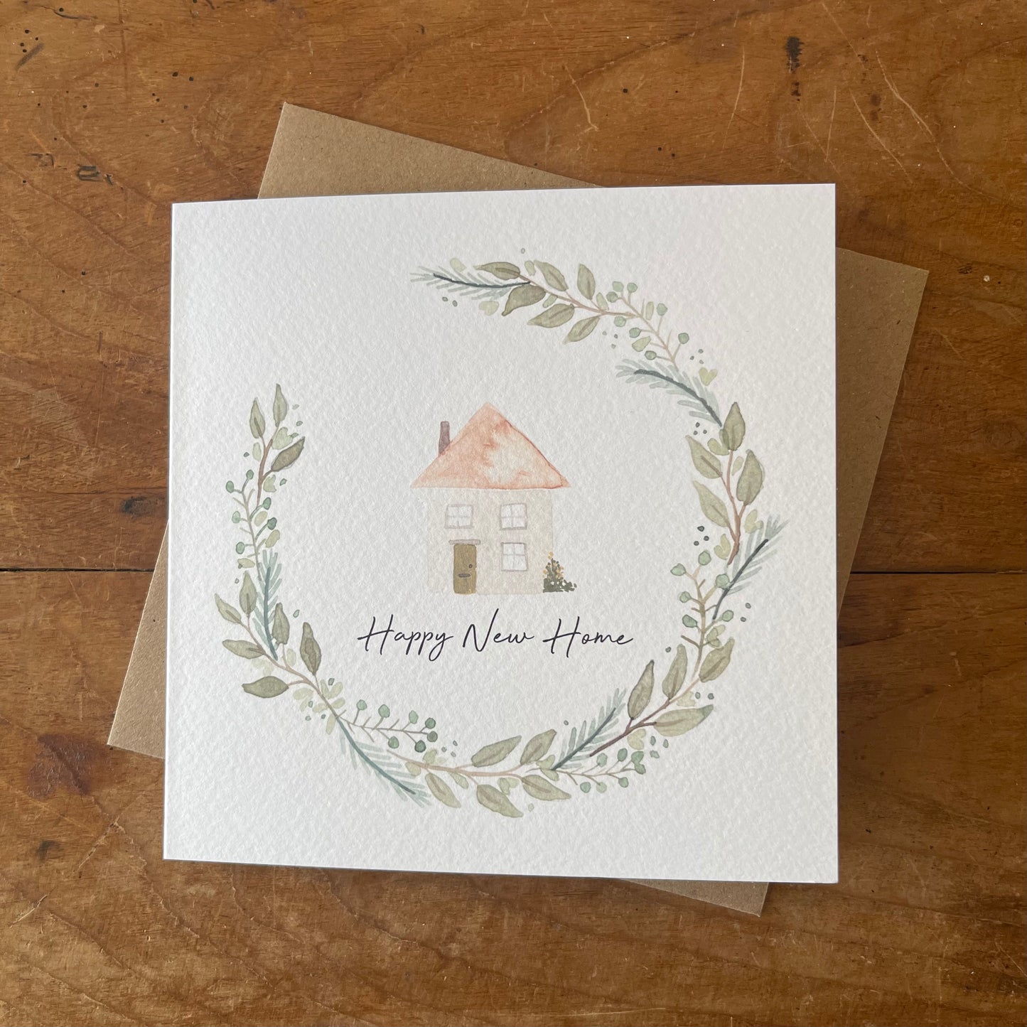 New Home Card Watercolour Botanical Design