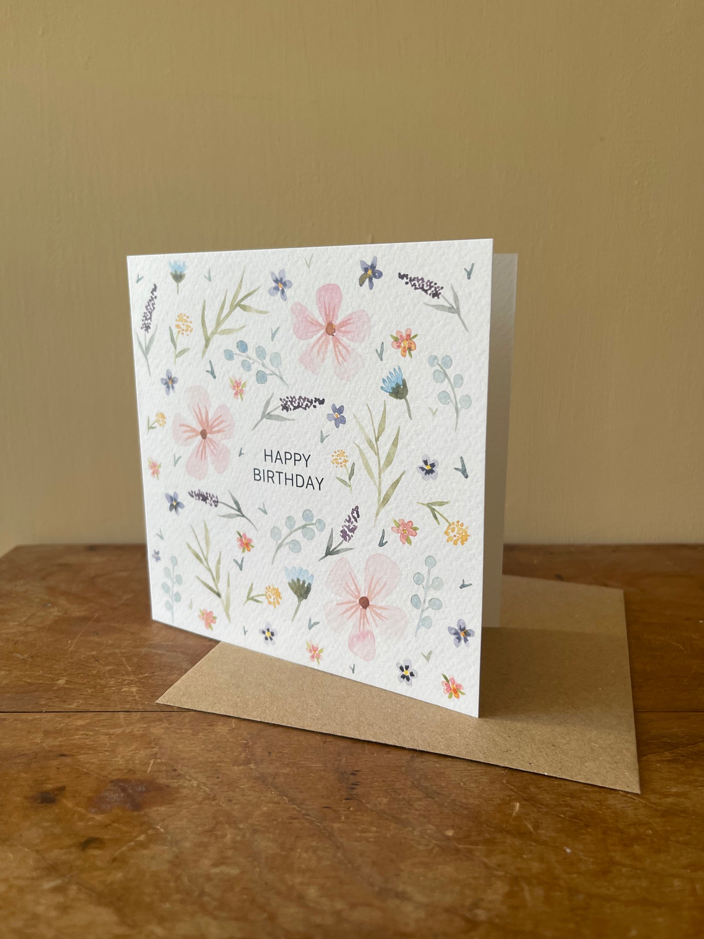 Happy Birthday Flowers Card