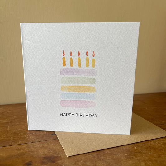 Happy Birthday Cake Card