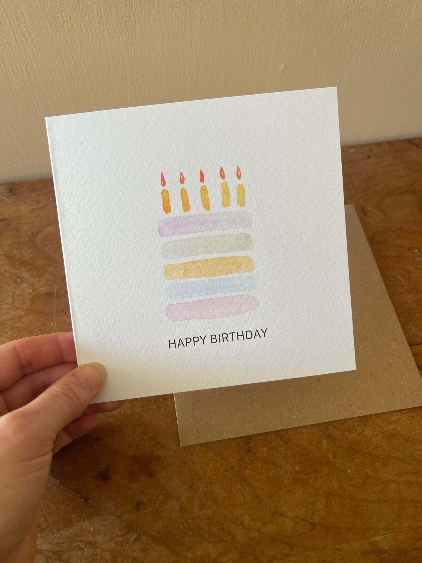 Happy Birthday Cake Card