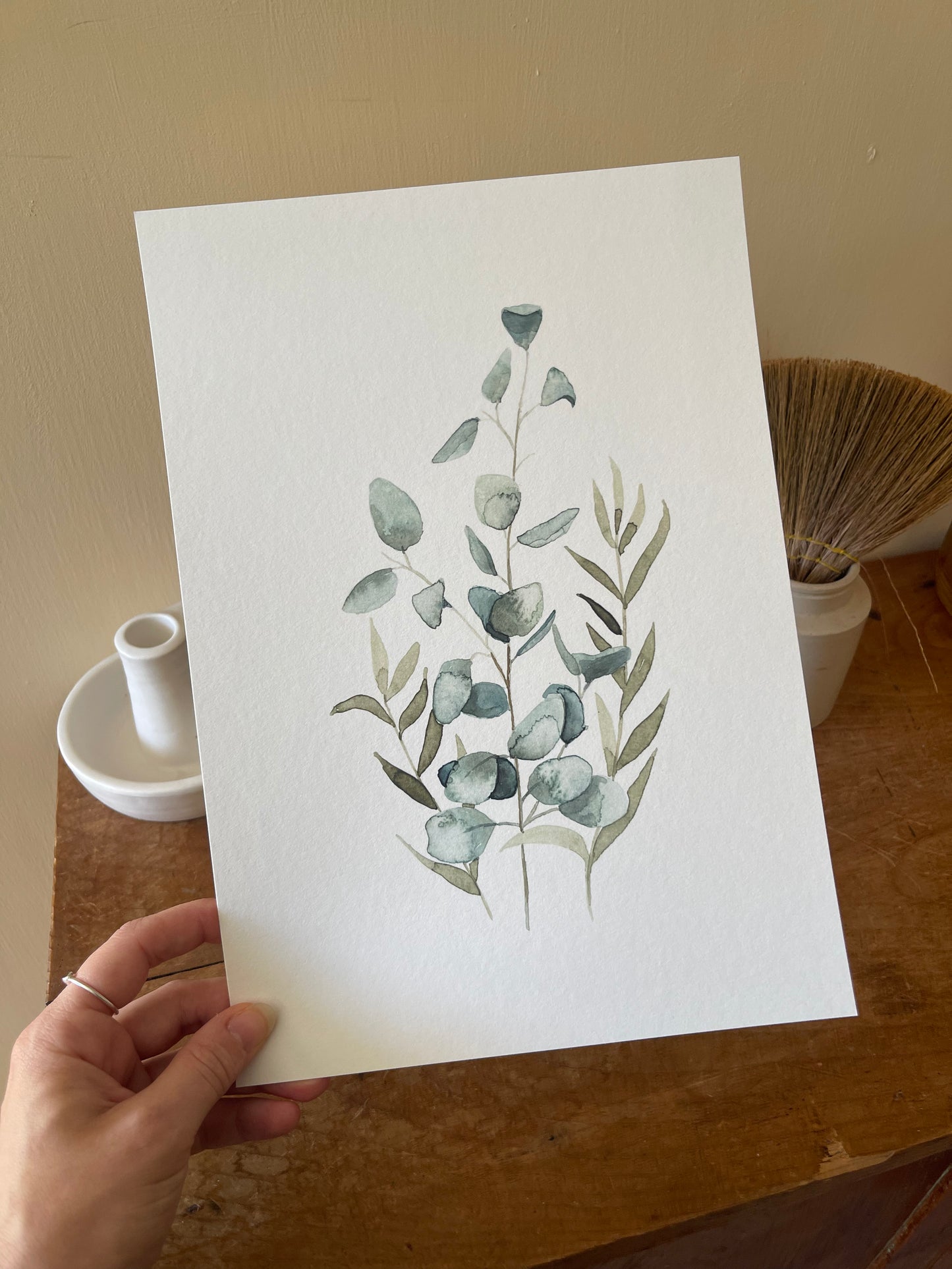 Eucalyptus Stem Collection Watercolour Print
